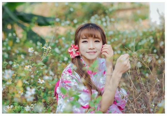 优优美图采集到养眼和服可爱樱花妹妹春游唯美写真图片