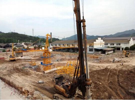 遂昌农村电商创业小镇智慧园项目施工现场