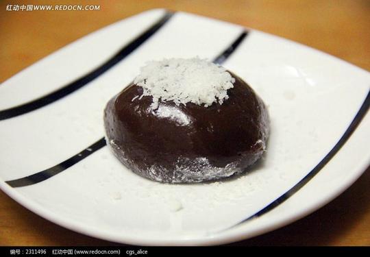 免费素材图片素材餐饮美食西餐美食碟子中的巧克力糯米糍