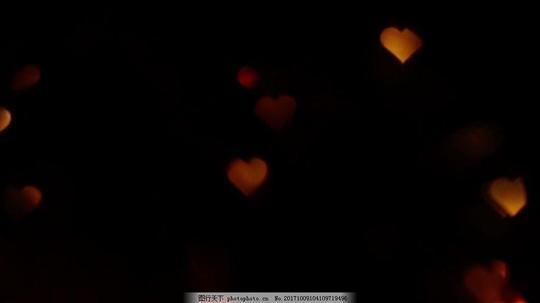 梦幻爱心漏光转场视频素材爱情情人节七夕婚礼循环心形