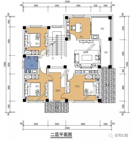 复式露台,12x13米田园别墅(全图+预算+视频展示)