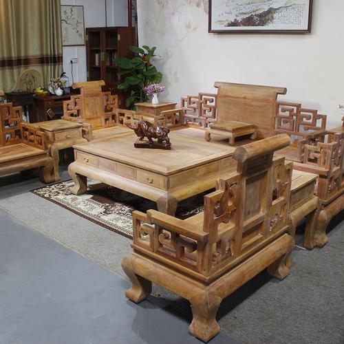 红连帝红木家具缅甸花梨木大富贵沙发红木家具客厅摆件大果紫檀