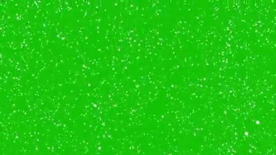 绿屏抠像下雪视频素材