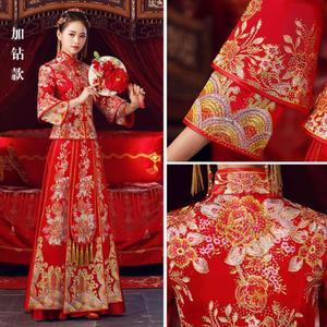 新婚敬酒结婚中式礼服齐地保守汉服大气春季龙凤新郎装大个子影楼