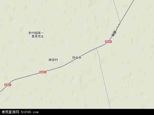 中国黑龙江省佳木斯市桦川县创业乡地图(卫星地图)