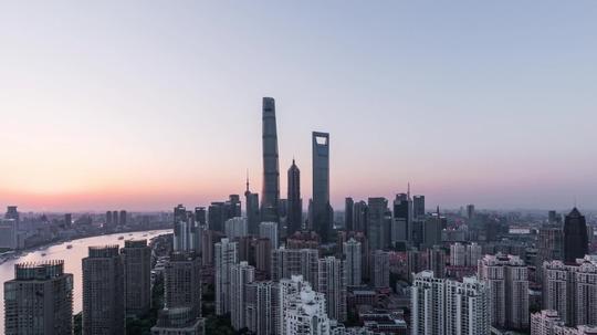 上海城市(日转夜)延时摄影_1920x1080_高清视频素材