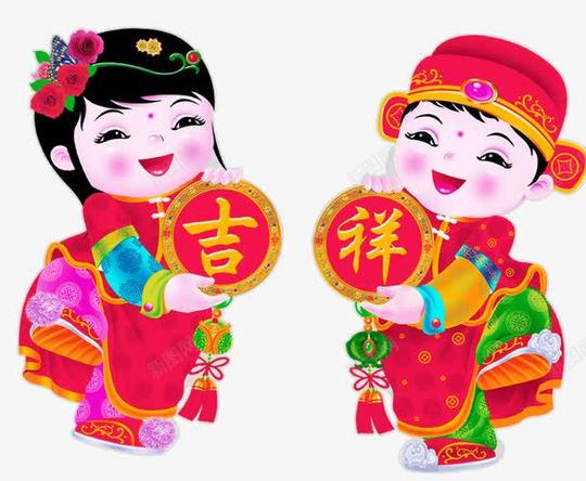 吉祥春节年画平面电商创意素材