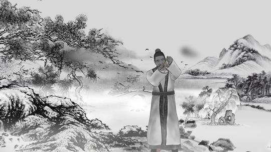 【古风素材】水墨卷轴古风视频片头素材