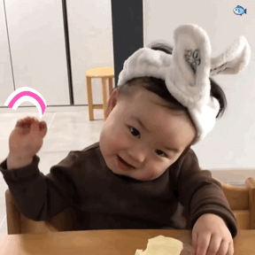 萌娃小手比心特效表情可爱