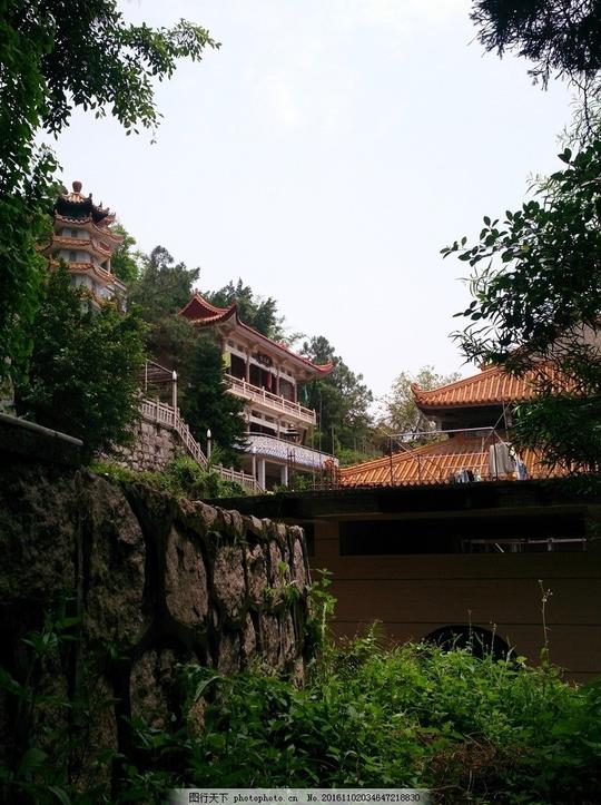 寺庙古建筑山树自然风景名胜汕头市龙泉岩节日摄影