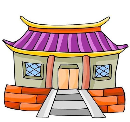 卡通古代建筑