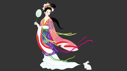 嫦娥奔月带通道_3840x2160_高清视频素材下载(编号:)