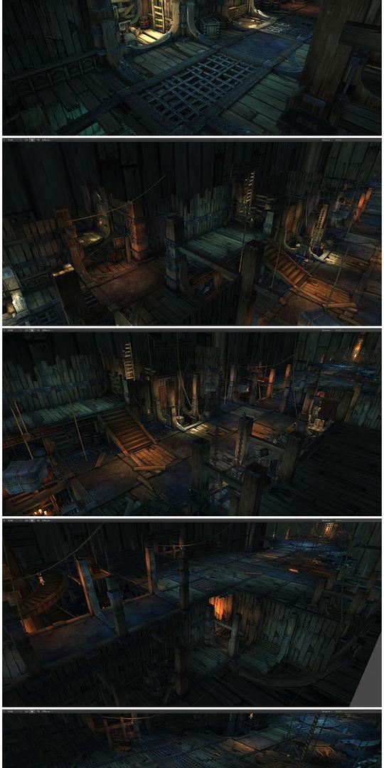 游戏美术素材魔幻暗黑风写实地牢3d模型3d场景u3d/unity3d手游场景cg原