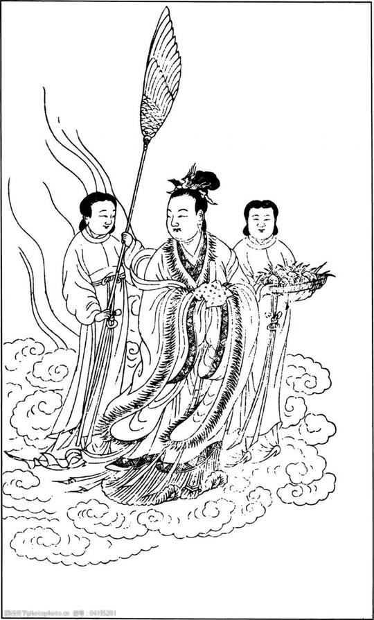 神仙中国宗教人物插画素材39