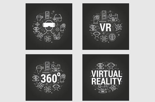 vr游戏机娱乐游戏矢量icon图标设计素材