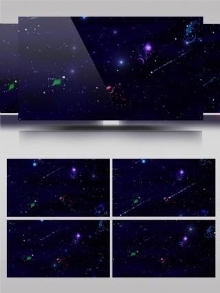 流星雨星空飘浮舞台led大屏视频素材