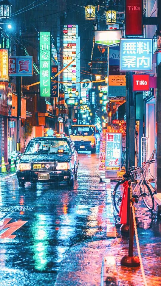 摄影|霓虹灯下的日本街道