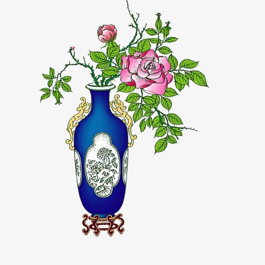 手绘插花【高清装饰元素png素材】-90设计