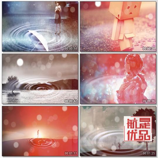 歌曲阴天伤感情歌爱情失恋分手led大屏晚会舞台背景视频素材