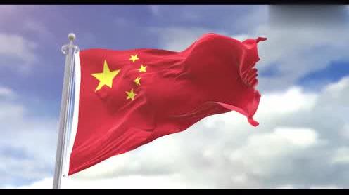 五星红旗迎风飘扬素材