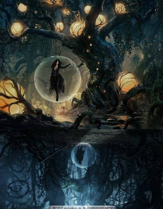 魔幻森林魔法奇幻旅程神奇图片素材