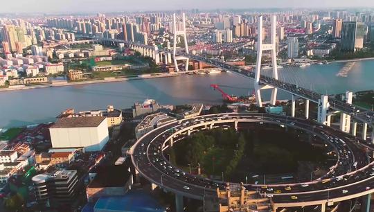 上海人文景观城市空镜头航拍_3800x2160_高清视频素材