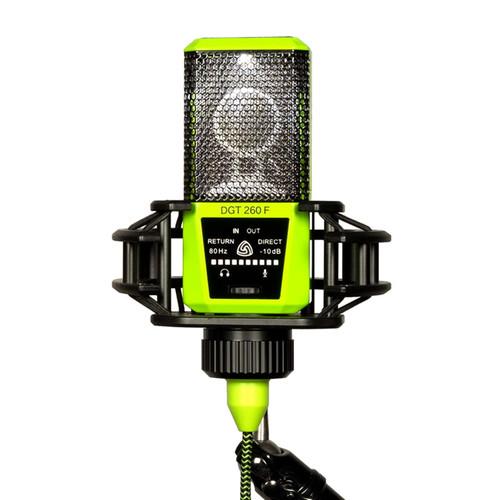 dgt260自带声卡直播k歌录音电容麦克风(绿色)