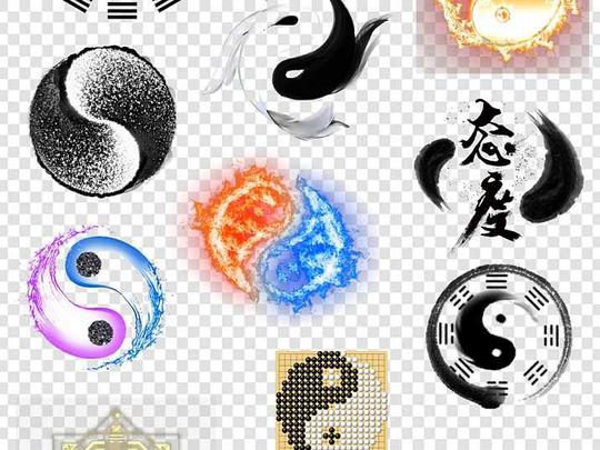 八卦太极卦象传统文化png海报素材