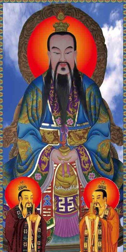 205神仙画像壁画挂画素材办公装饰4玉清元始天尊tif