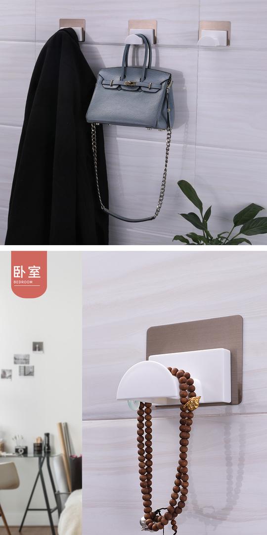 优悦屋白色简约塑料门后挂钩包包衣服钥匙雨伞万能挂钩粘钩【图片价格品牌评论】-京东