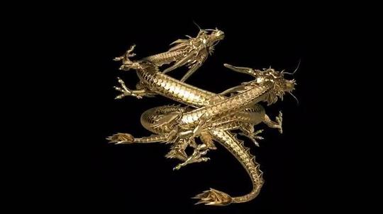 金色震撼大气中国龙#金龙#特效#手机特效制作#金龙素材