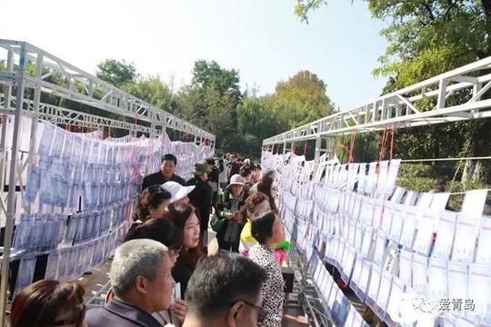 仪式现场还举行了红娘广场的揭幕仪式,首场大型相亲会正式启动.