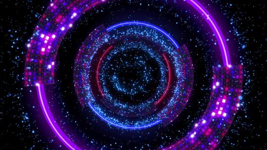 星空光效旋转运动led视频素材