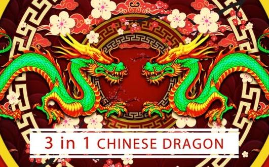 视频素材-3套中国龙图腾动态龙视频.mov格式h.264编解码器视频无缝循环视频