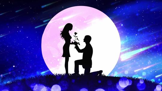 视频素材婚庆节日婚庆婚礼浪漫流星雨星空求婚表白告白婚礼背景