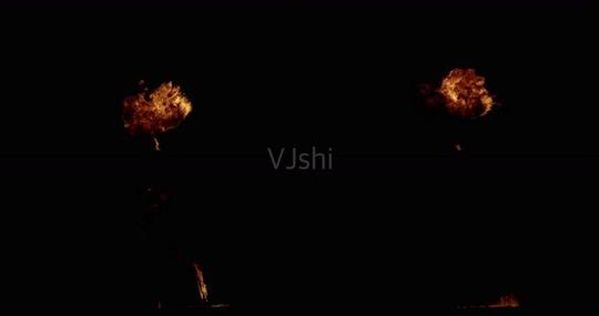 【4k】爆炸粒子炸裂蘑菇云_4096x2160_高清视频素材