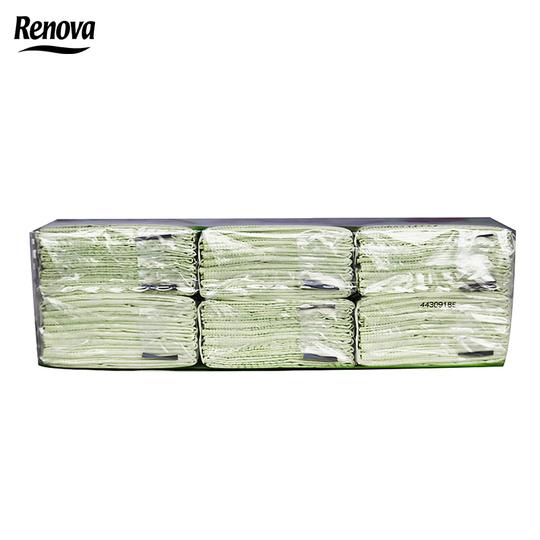 renova瑞诺瓦餐巾纸小包纸巾手帕纸巾绿色白色薄荷香1条6小包