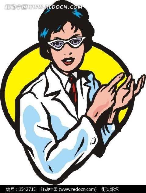 鼓掌的女性eps免费下载_职业人物素材