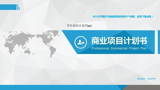 【精品文档】2018最新学生创业计划书ppt幻灯片模板
