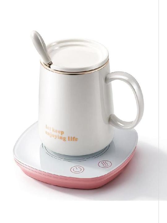 可烧水。暖暖杯加热杯子中国风包邮同款可调温咖啡厅控温保温垫55