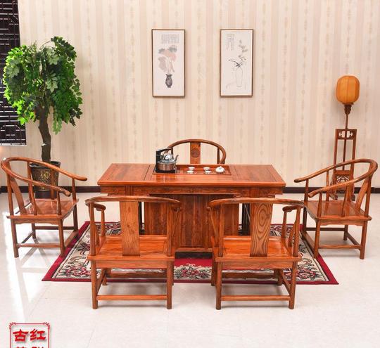 首页供应产品嵊州市红祥古艺木雕加工厂明清仿古家具实木茶桌仿古