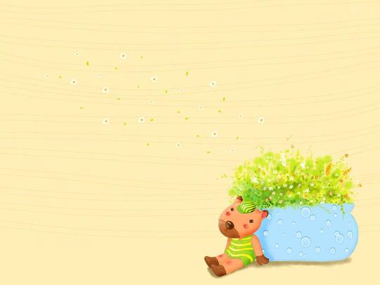 小白兔休息卡通背景图片素材免费下载-千图网www.58.