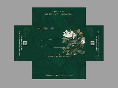 【源文件下载】包装设计房地产纸巾盒抽纸盒物料花鸟18873