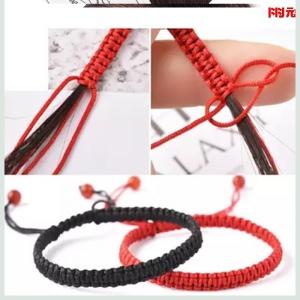 抖音同款编织手链绳编头发绳diy手工红绳72号玉线一缕青丝材料