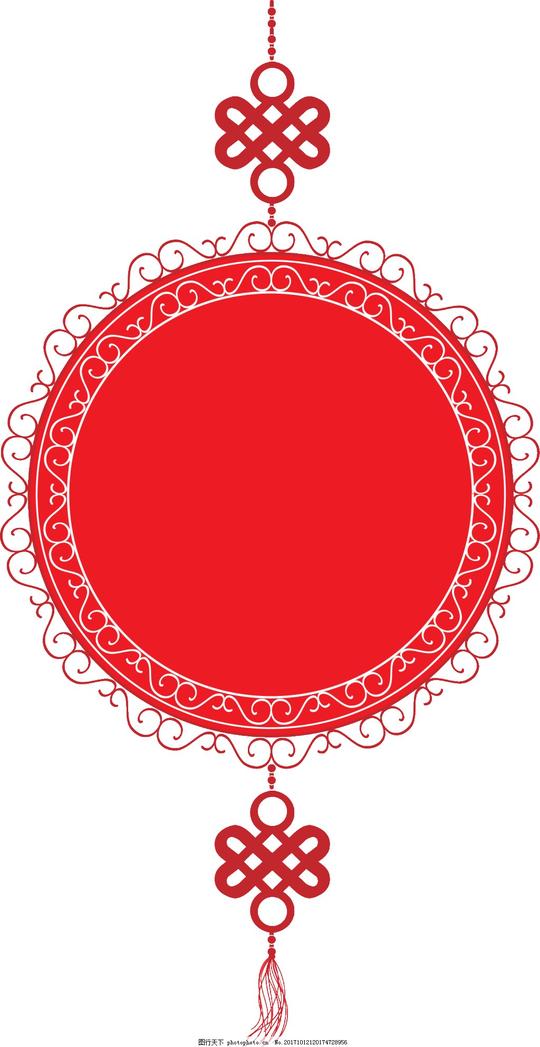 红色中国结png元素素材