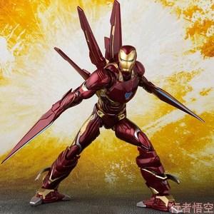 漫威万代shf钢铁侠mk50复仇者联盟3纳米战甲武器可动人偶手办模型