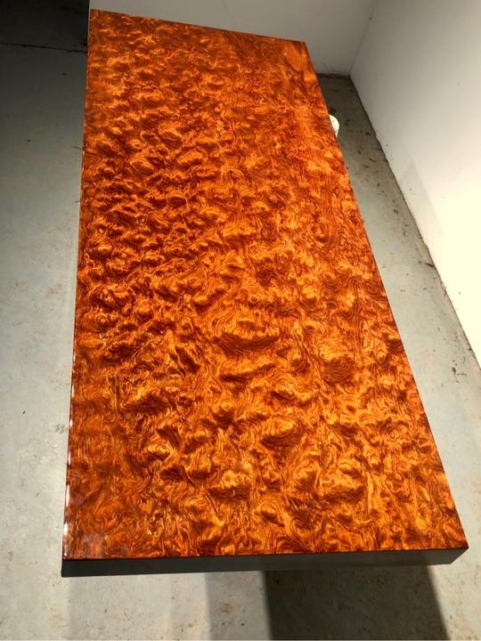 巴花实木大板全方197*81*9鬼脸纹3d火焰纹龙鳞纹豪宅茶桌餐桌