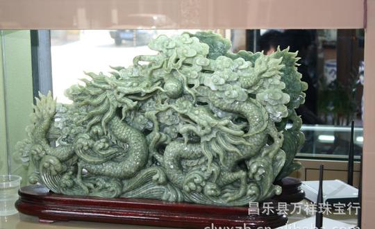 工艺品产品,图片仅供参考,正品玉石雕刻生意兴隆家居摆件开业