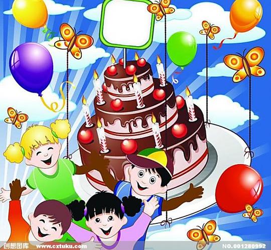 生日背景素材图片[ai,节日素材]