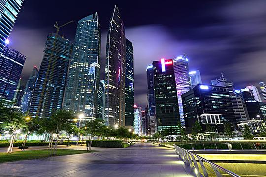 新加坡城_夜晚_图片大全—全景创意图库（quanjing.com）中国领先的正版图片视频素材网站
